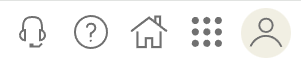 the icons in the header