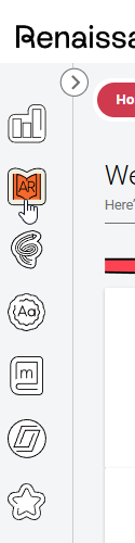 an example of the app icons when the navigation view is collapsed