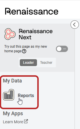 the Reports option