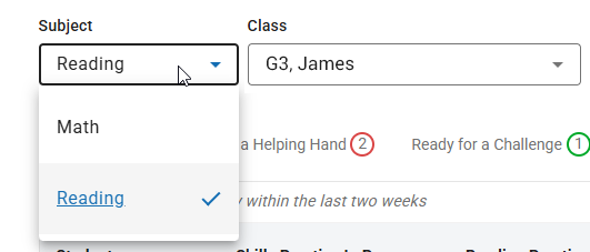 the drop-down lists